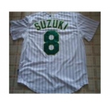 mlb jerseys oakland athletics #8 suzuki white[strip]