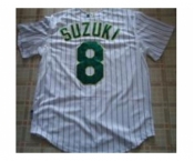 mlb jerseys oakland athletics #8 suzuki white[strip]
