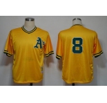 mlb jerseys oakland athletics #8 yellow