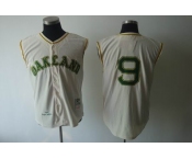 mlb jerseys oakland athletics #9 jackson m&n cream 1968