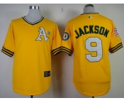 mlb jerseys oakland athletics #9 jackson yellow m&n 1968