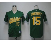 mlb oakland athletics #15 sweeney green