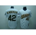 mlb oakland athletics #42 henderson m&n white