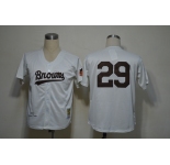 mlb jerseys St. louis browns #29 satchel paige cream [M&N]