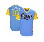 Men's 2017 Little League World Series Rays #10 Corey Dickerson Dickerson Light Blue Jersey