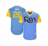 Men's 2017 Little League World Series Rays #26 Brad Boxberger Box Light Blue Jersey