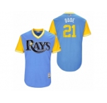 Men's 2017 Little League World Series Rays Lucas Duda Dude Light Blue Jersey
