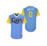 Men's 2017 Little League World Series Rays Mallex Smith #0 Mallex Light Blue Jersey