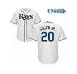 Men's Majestic Tampa Bay Rays #20 Steven Souza Replica White Home Cool Base MLB Jersey