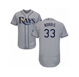 Men's Majestic Tampa Bay Rays #33 Derek Norris Grey Flexbase Authentic Collection MLB Jersey