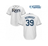 Men's Majestic Tampa Bay Rays #39 Kevin Kiermaier Authentic White Home Cool Base MLB Jersey