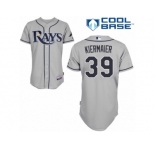 Men's Majestic Tampa Bay Rays #39 Kevin Kiermaier Replica Grey Road Cool Base MLB Jersey