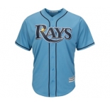 Men's Tampa Bay Rays Blank Majestic Light Blue Official Cool Base Jersey