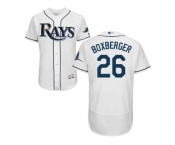 Tampa Bay Rays #26 Brad Boxberger White Flexbase Authentic Collection Stitched MLB Jersey