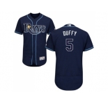 Tampa Bay Rays #5 Matt Duffy Dark Blue Flexbase Authentic Collection Stitched MLB Jersey
