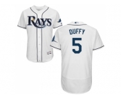 Tampa Bay Rays #5 Matt Duffy White Flexbase Authentic Collection Stitched MLB Jersey