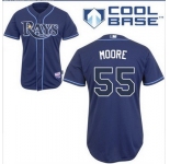 mlb Tampa Bay Rays #55 Moore DK blue(cool base)