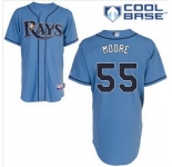 mlb Tampa Bay Rays #55 Moore lt blue(cool base)
