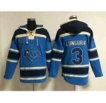 mlb jerseys tampa bay rays #3 longoria blue[pullover hooded sweatshirt]