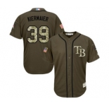mlb jerseys tampa bay rays #39 kevin kiermaier green salute to service