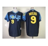 mlb jerseys tampa bay rays #9 myers dk.blue [1970 m&n]