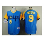 mlb jerseys tampa bay rays #9 myers lt.blue [1988 m&n]