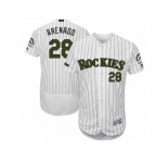 Men 2017 Memorial Day Colorado Rockies #28 Nolan Arenado Flex Base Jersey
