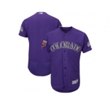 Men Colorado Rockies Customized Majestic Purple 2018 Spring Training Flex Base Team Jersey