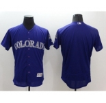 Men Colorado Rockies blank Majestic Purple Flexbase Authentic Collection Jersey