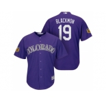 Men's Colorado Rockies #19 Men's Charlie Blackmon 2017 Spring Training Cool Base Stitched MLB Jersey