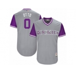 Men's Colorado Rockies Adam Ottavino #0 Otto Majestic Gray 2017 Players Weekend Authentic Jersey