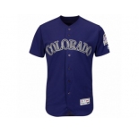 Men's Colorado Rockies Majestic Blank Purple Flexbase Authentic Collection Team Jersey
