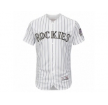 Men's Colorado Rockies Majestic Blank White Flexbase Authentic Collection Team Jersey