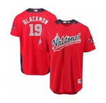Men's Majestic Colorado Rockies #19 Charlie Blackmon Game Red National League 2018 MLB All-Star MLB Jersey