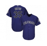 Men's Majestic Colorado Rockies #35 Chad Bettis Replica Purple Alternate 1 Cool Base MLB Jersey