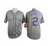 mlb jerseys colorado rockies #2 tulowitzki grey