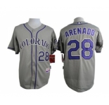 mlb jerseys colorado rockies #28 arenado grey