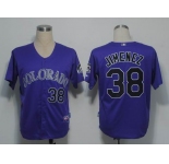 mlb jerseys colorado rockies #38 jimenez purple(cool base)