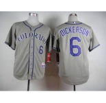 mlb jerseys colorado rockies #6 dickerson grey
