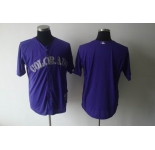 mlb jerseys colorado rockies blank purple