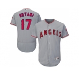 Los Angeles Angels Of Anaheim #17 Shohei Ohtani Grey Flexbase Authentic Collection Stitched MLB Jersey