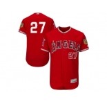 Los Angeles Angels Of Anaheim #27 Mike Trout Red 2017 Spring Training Flexbase Authentic Collection Stitched Baseball Jersey
