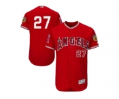 Los Angeles Angels Of Anaheim #27 Mike Trout Red 2017 Spring Training Flexbase Authentic Collection Stitched Baseball Jersey