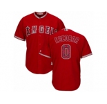 Los Angeles Angels of Anaheim #0 Yunel Escobar Authentic Red Team Logo Fashion Cool Base MLB Jersey