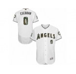Los Angeles Angels of Anaheim #0 Yunel Escobar Authentic White 2016 Memorial Day Fashion Flex Base MLB Jersey