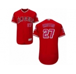 Los Angeles Angels of Anaheim #27 Darin Erstad Red Alternate Flexbase Authentic Collection MLB Jersey