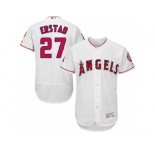 Los Angeles Angels of Anaheim #27 Darin Erstad White Flexbase Authentic Collection MLB Jersey