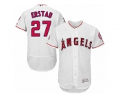 Los Angeles Angels of Anaheim #27 Darin Erstad White Flexbase Authentic Collection MLB Jersey