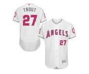 Los Angeles Angels of Anaheim #27 Mike Trout White Home 2016 Mother's Day Flex Base Jersey