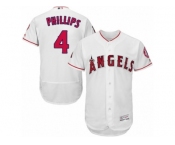 Los Angeles Angels of Anaheim #4 Brandon Phillips White Flexbase Authentic Collection MLB Jersey